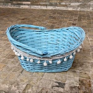 Blue woven basket